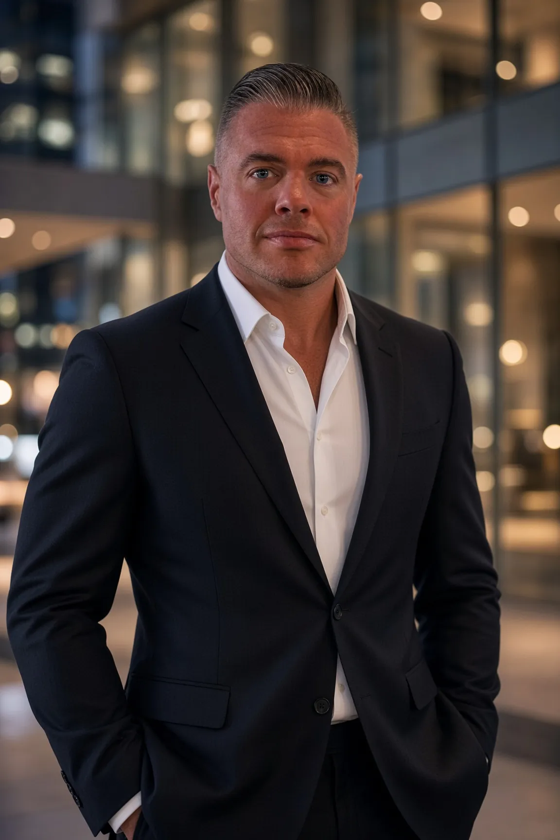 Thomas A. Guerriero in a navy suit and white shirt